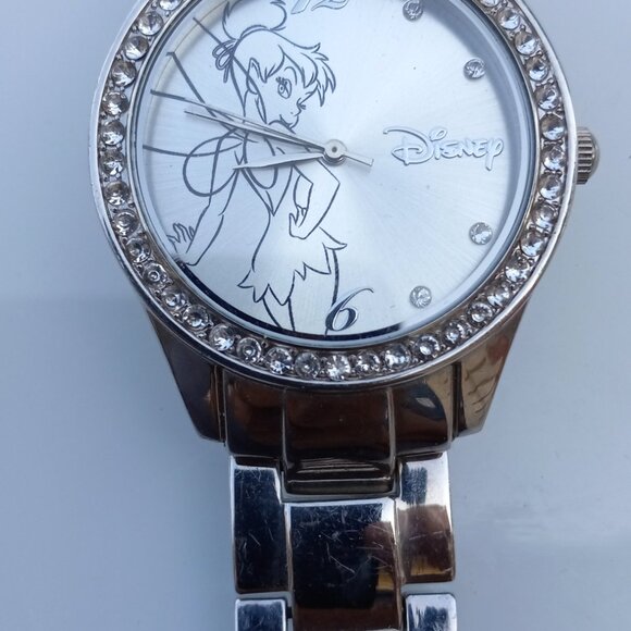 Disney Accutime Tinker Bell Silver Bling Bold Watch - Picture 11 of 13